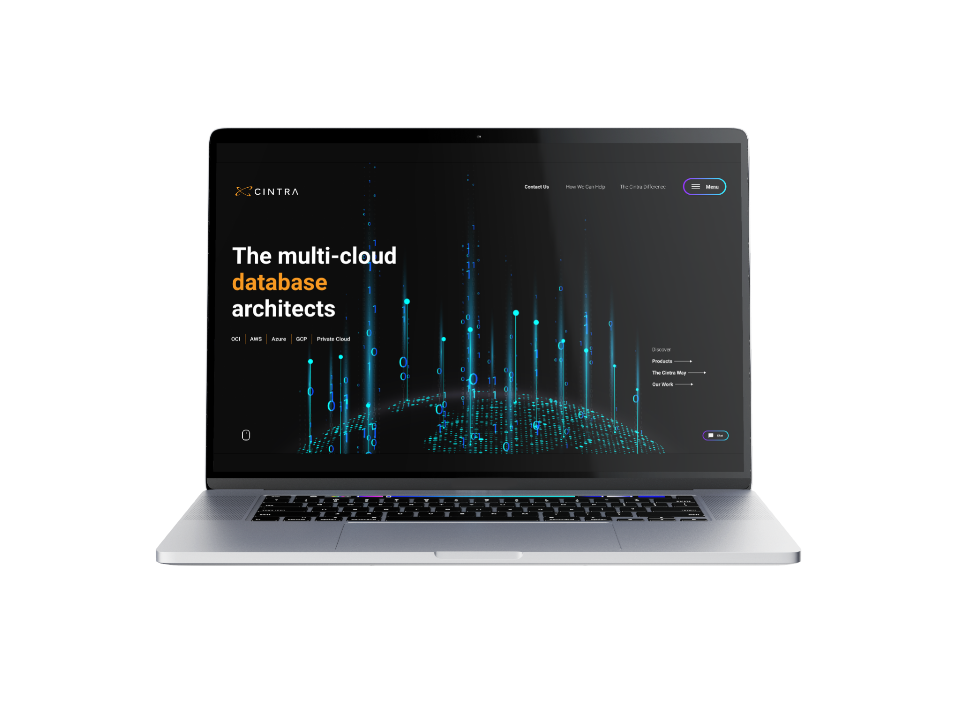 Cintra on laptop screen.