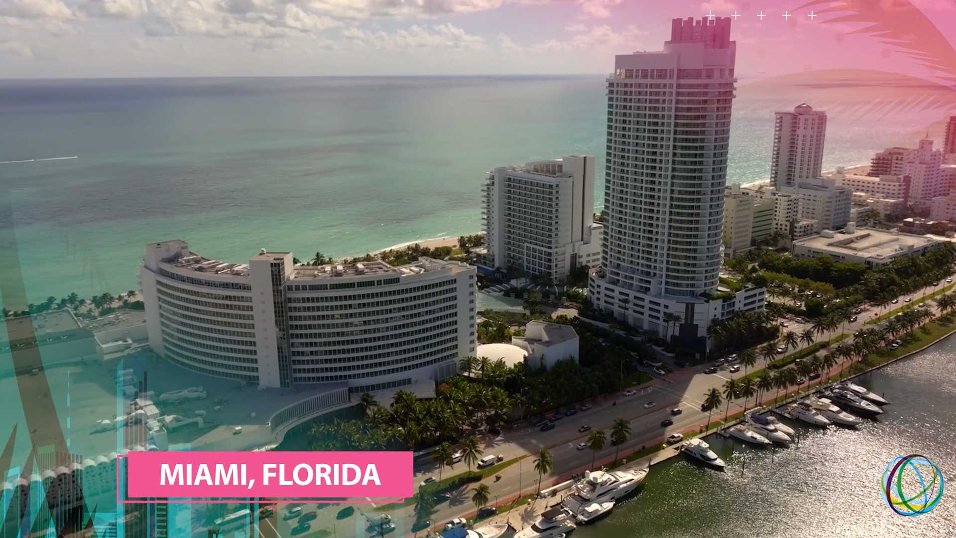 View of miami on the coast