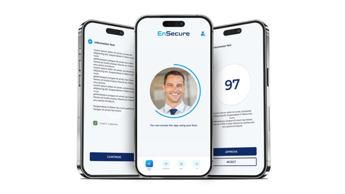 EnSecure view on mobile Screenshot