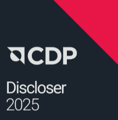 Bold white text on a black background reads "CDP Discloser 2024" with a red corner top right