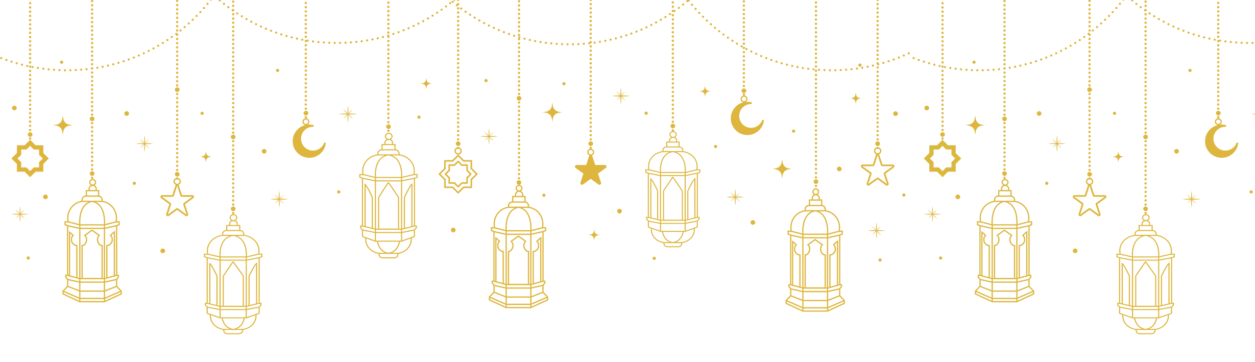 Pendant lights hanging with moons and stars